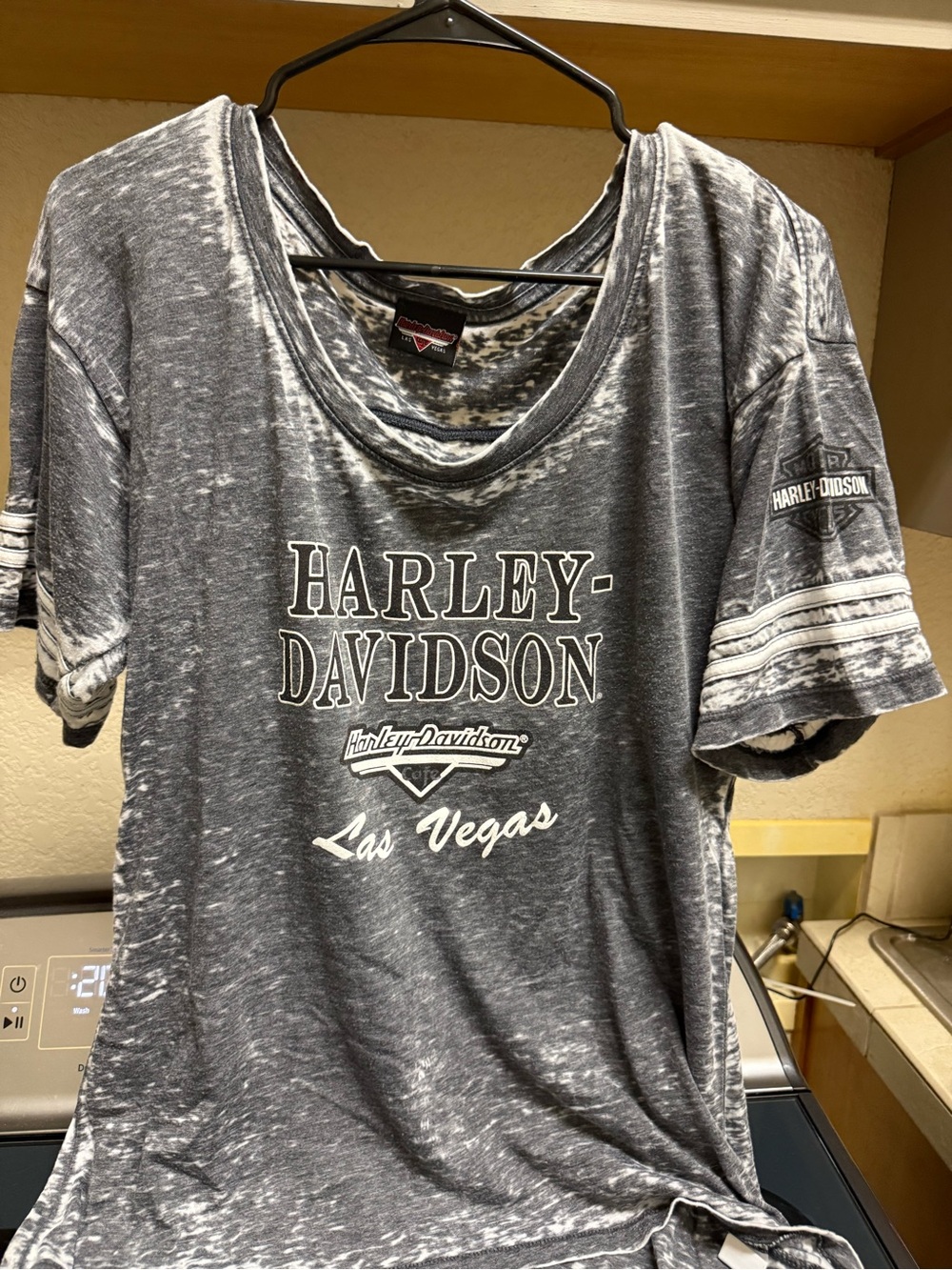 Harley-Davidson Gray Acid-Wash Graphic Tee